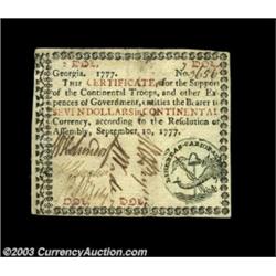 Georgia September 10, 1777 $7 About New. This is one gorgeous piece of Colonial Currency. The colore
