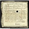 Image 1 : Massachusetts Treasury Certificate. Dated January 1, 1782 and payable two years later on January 1,