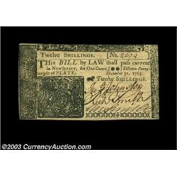 New Jersey December 31, 1763 12s Very Choice New. A perfect Gem but for the typically tight margins.
