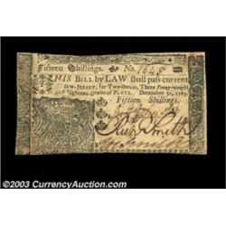 New Jersey December 31, 1763 15s Choice New. Very closely cut all around, which is quite typical for