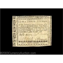 North Carolina December 1768 L3 Choice Extremely Fine. A high-end example from this lovely collectio
