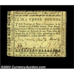 North Carolina December 1768 L3 Extremely Fine. The margins are tight all the way around on this wel