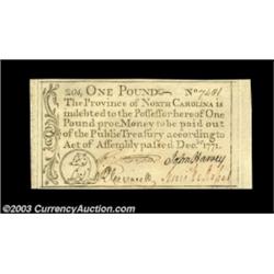 North Carolina December 1771 L1 Superb Gem New. A gorgeous piece, with four bold signatures and no p