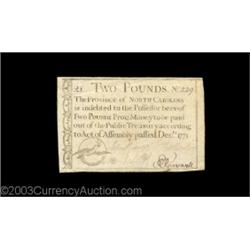 North Carolina December 1771 L2 About New. Very high grade for this issue, which often comes split o