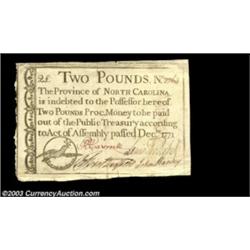 North Carolina December 1771 L2 Extremely Fine. A beautiful example of this much tougher denominatio