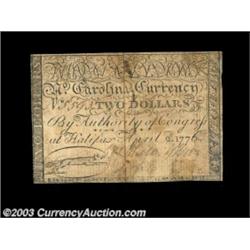 North Carolina April 2, 1776 $2 Very Fine. This is the variety with the Running Fox vignette. It has