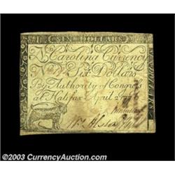 North Carolina April 2, 1776 $6 Extremely Fine. A third example of this issue and denomination, but