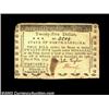 Image 1 : North Carolina May 15, 1779 $25 Extremely Fine. But for rounded corners and a light ink smear near t