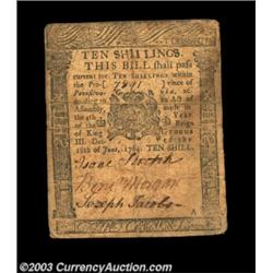 Pennsylvania June 18, 1764 10s Very Fine. Super condition for this issue. The note is totally free o
