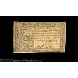 Pennsylvania April 10, 1777 16s Very Choice New. A lovely note, with better printing than we're accu