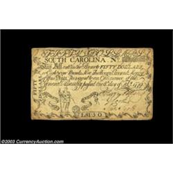 South Carolina February 8, 1779 $50 Very Fine. A lightly circulated note from this extremely popular