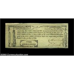 South Carolina City of Charleston July 6, 1789 2s Choice About New. Not the normally seen Remainder