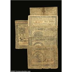 Mixed Colonials and Continentals. There are three Continentals: November 29, 1775 $5 Very Good, Febr