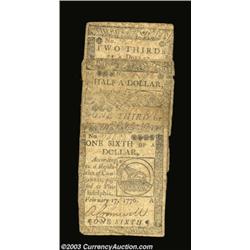 Four Fractional Continentals. All four denominations are represented, and all are from the only issu