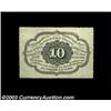 Image 2 : Fr. 1241 10c First Issue Very Choice New. This scarce, perforated no-monogram note is fully perforat