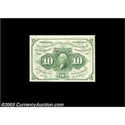 Fr. 1242 10¢ First Issue Superb Gem New. Clearly cut from an original sheet for the purpose of prese