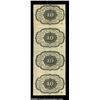 Image 2 : Fr. 1242 10c First Issue Vertical Strip of Four Extremely Fine. A nice clean problem-free strip with