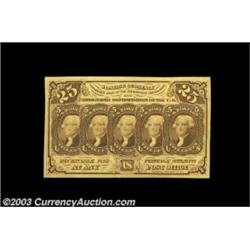 Fr. 1281 25c First Issue Gem New. Broad, even margins, perfect colors, sharp printing and all the ot