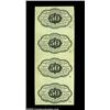 Image 2 : Fr. 1312 50c First Issue Vertical Strip of Four Very Choice New. Previously Lot 512 of our sale of t