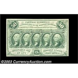 Fr. 1312 50c First Issue Choice New. Quite close to the full Gem grade.  Important notice: Heritage