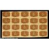 Image 2 : Fr. 1232 5c Second Issue Uncut Sheet of Twenty Choice Extremely Fine. This sheet was printed from Fa