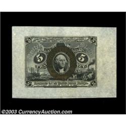 Fr. 1232SP 5c Second Issue Wide Margin Pair Very Choice New. A very nicely matched pair for both siz