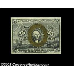 Fr. 1284 25c Second Issue Gem New. A lovely example of this sleeper number, with good paper embossin