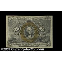 Fr. 1286 25c Second Issue Inverted "S" Very Choice New. From our January 2001 sale of the Dr. Scheue