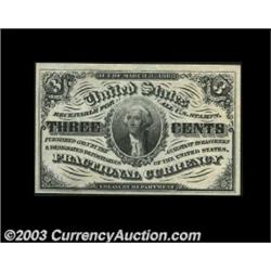 Fr. 1226 3c Third Issue Very Choice New. Held from Gem only by a small spot at the lower left.  Impo