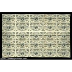 Fr. 1226 3c Third Issue Uncut Sheet of 25 Extremely Fine. Few 3c sheets remain, as so many have been