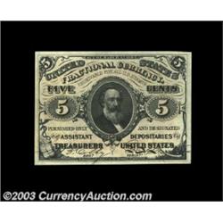 Fr. 1236 5c Third Issue Superb Gem New. No almosts, nearlys, or not quites for this one. It's a Red