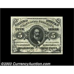 Fr. 1238 5c Third Issue Superb Gem New. Broad, even margins, deep original embossing, terrific print