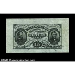 Fr. 1272SP 15c Third Issue Wide Margin Pair Superb Gem New. A flawless Grant-Sherman pair, with huge