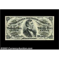 Fr. 1294 25c Third Issue Gem New. A beautifully margined, well printed Green Back Fessenden.  Import