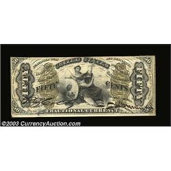 Fr. 1355 50c Third Issue Justice New. Lightly stained at the right, and cut in across the top, but w