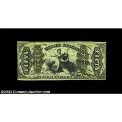 Fr. 1357 50c Third Issue Justice Choice New. The paper on this hand-signed Red Back Fiber Paper Just