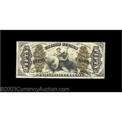 Fr. 1366 50c Third Issue Justice Choice About New. The top margin is tight, but it touches the frame