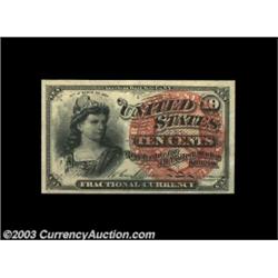 Fr. 1257 10c Fourth Issue Superb Gem New. Huge margins, ideal colors, and near-perfect centering of