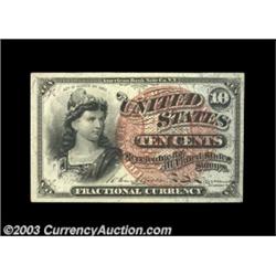 Fr. 1261 10¢ Fourth Issue Gem New. Boardwalk margins surround the design on both sides of this prett