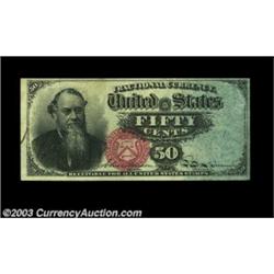 Fr. 1376 50c Fourth Issue Stanton Very Choice New. With a little more top margin, this pretty Stanto