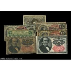 Seven Fractionals. Fr. 1233, 1267 (two), 1307, 1309 (two) and 1312. One of the 1309's is About New;