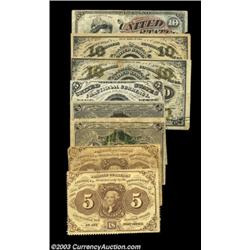 Eight Fractionals. Fr. 1229 About New, 1230 Fine, 1233 (two) Fine and About New, Fr. 1238SP Narrow M