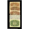 Image 2 : Five Second Issue Notes. Fr. 1232, 1233, 1246, and 1232SP Narrow Margin Pair. The regular issue note