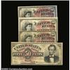 Image 1 : Four Fourth Issue Notes. Fr. 1257 About New, Fr. 1258 Fine, Fr. 1259 Extremely Fine and a Lincoln, F