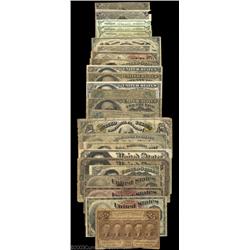 Twenty-Five Mixed Fractional Notes. All of the issues are represented and there is a good scattering