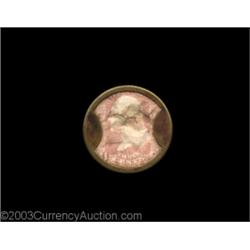 HB-6 EP-32a 3¢ Ayers Cathartic Pills Very Fine. The case is dark mahogany brown, the stamp is bright