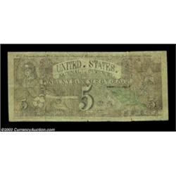 A handmade pseudo-currency itemThis piece, which is undated, has elements of U.S. currency, includin