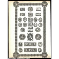 Ormsby Salesman's Sample SheetA smaller format sheet from bank note engraver and printer W.L. Ormsby
