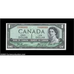 BC37a $1 1954 Choice Crisp Uncirculated. A lovely example bearing low serial number E/L0000068.  Imp