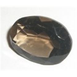 11.85 CARAT *LARGE* SMOKEY TOPAZ GEMSTONE *BEAUTIFUL OVAL CUT & FACETED* GEM!!